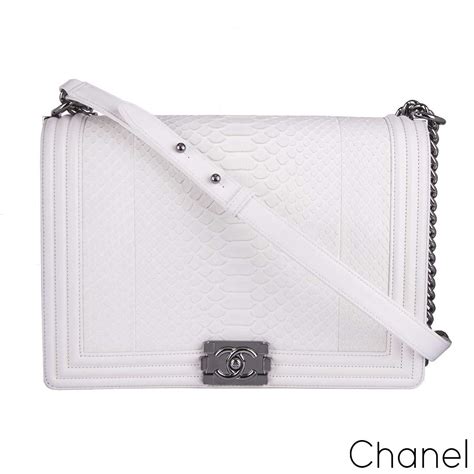 chanel python bags price|chanel white python bag.